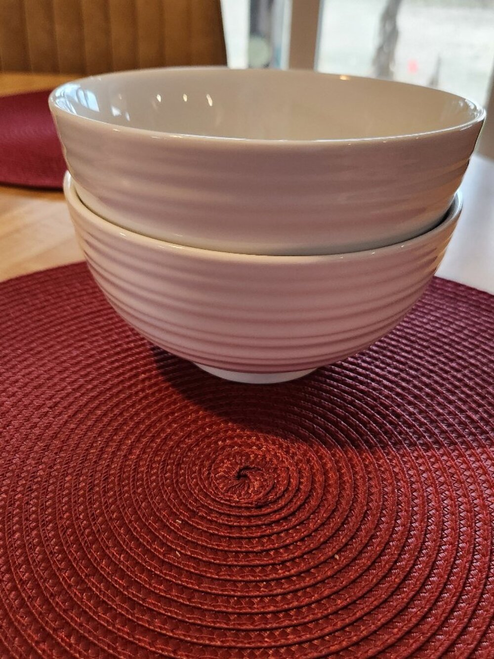 2 Better Homes & Gardens Anniston White Soup Bowls